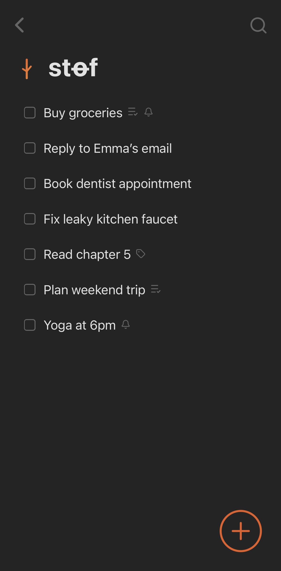 stꝋf task list
